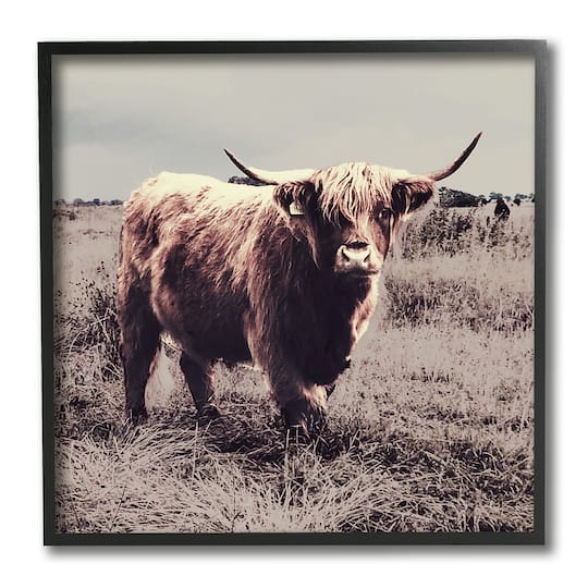 Stupell Industries Farm Cattle Rustic Vintage Styling Muted Tones,12" x 12"